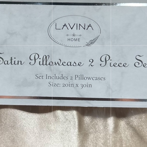NWT-Satin Pillowcase 2 Piece Set - Cream - Picture 4 of 4